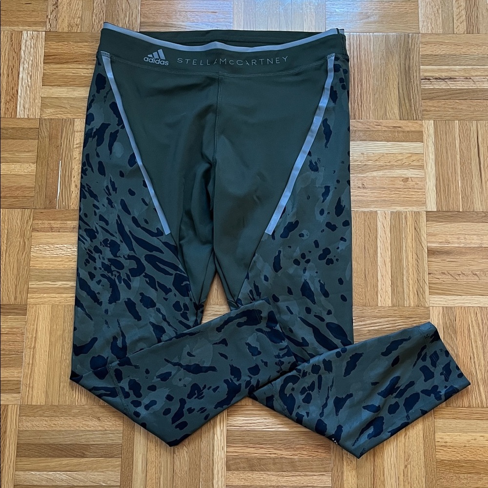 ADIDAS BY STELLA MCCARTNEY Run Long Leopard Print Leggings L